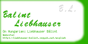 balint liebhauser business card